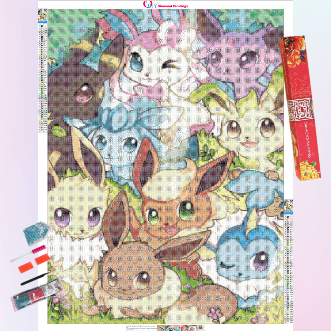 Pokemon Go Eeveelution - Diamond Paintings 