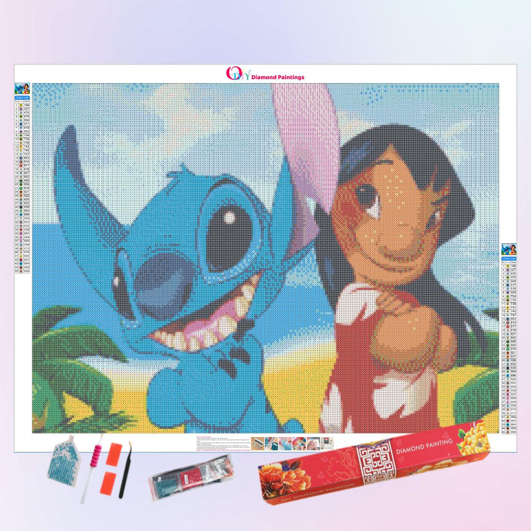 Llilo and Stitch in the Sun Diamond Painting Kits for Adults 20% Off Today  – DIY Diamond Paintings