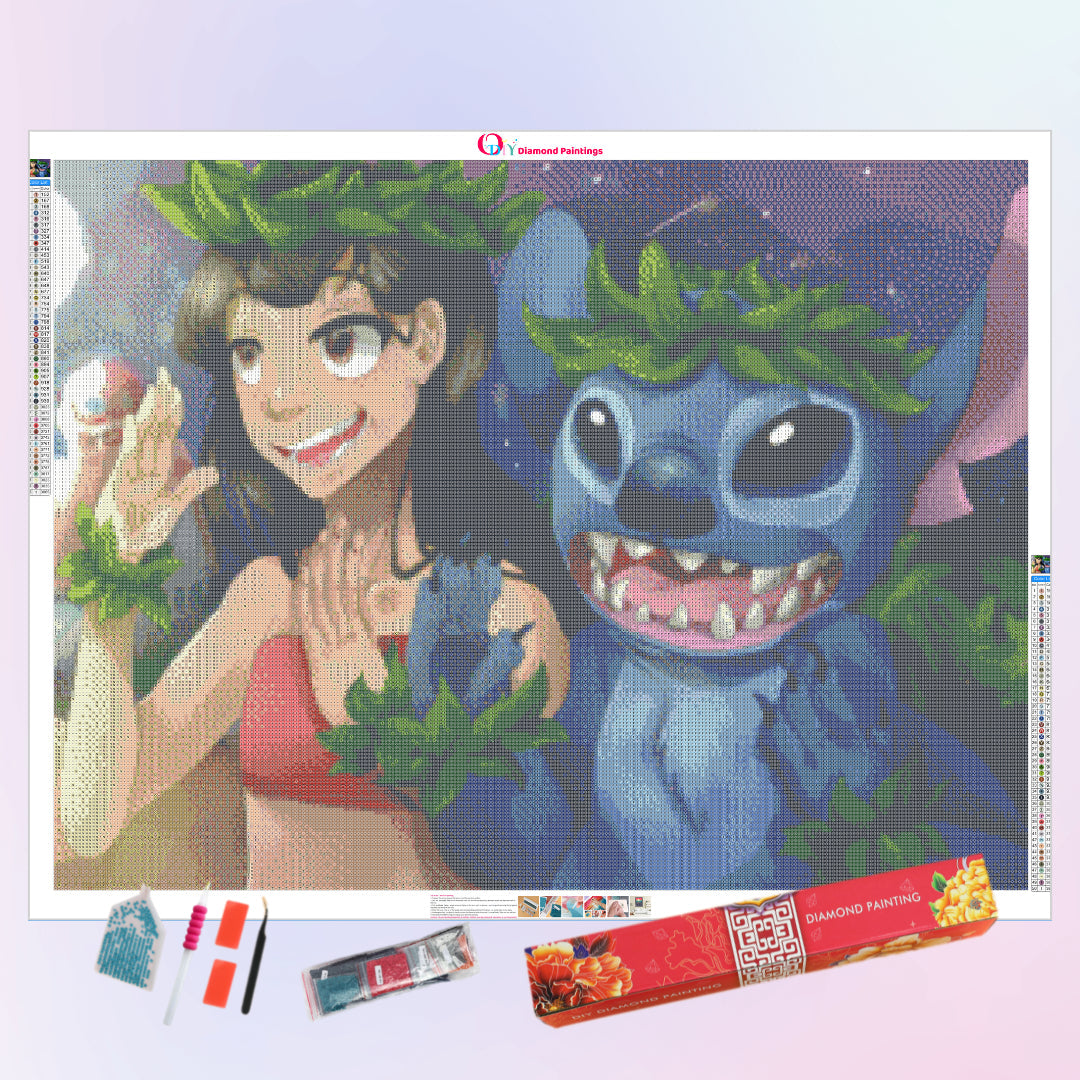 Happy Birthday Lilo and Stitch Diamond Painting Kits for Adults 20% Off  Today – DIY Diamond Paintings