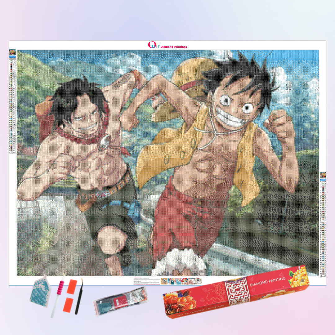 One Piece Final Battle Koby And Luffy Diamond Painting 