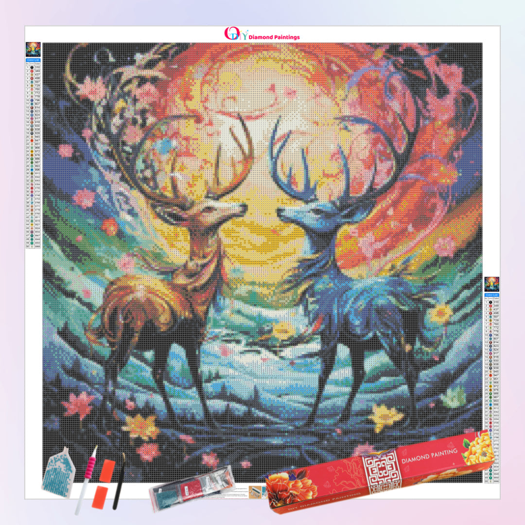 LPRTALK Animal Diamond Painting Kits for Adults, Watching Deer