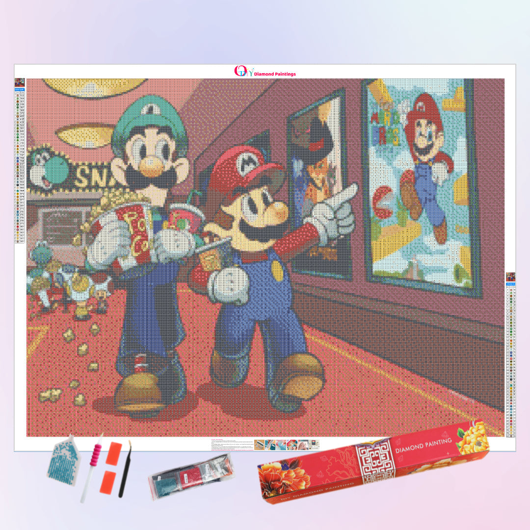 SXSJEIOU 5D Super Mario Diamond Art Kits for Adults Diamond