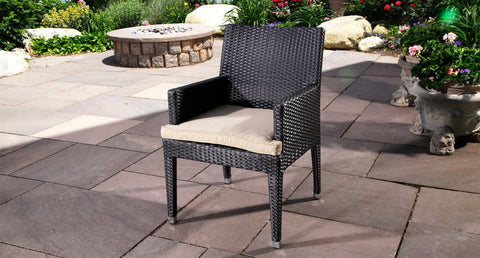 outdoor wicker dining set chair