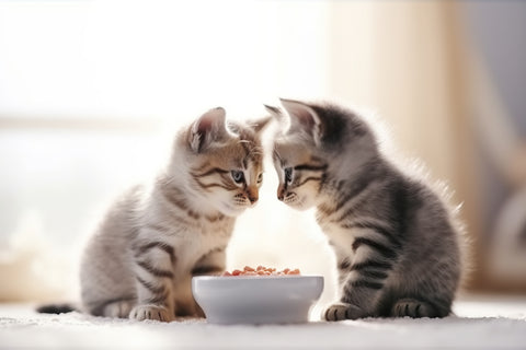 kittens look each other