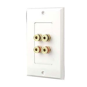  TNP Home Theater Speaker Wall Plate Outlet - 7.1 Surround Sound  Audio Distribution Panel, Gold Plated Copper Banana Plug Binding Post  Coupler, RCA LFE Jack for Subwoofer, HDMI 4K ARC Full