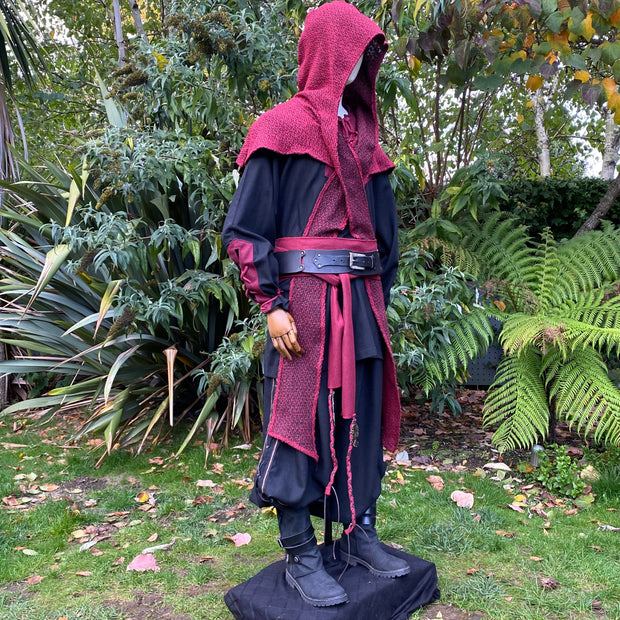 Wizard robe, black-red 