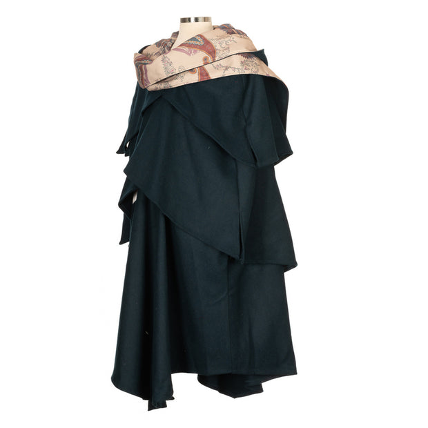 Cloak 3-Layered With Elaborate Red Lining (Black and Red) – LARP