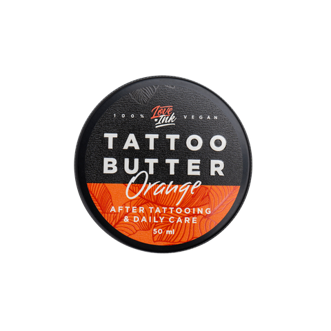 Tattoo Butter Orange 50ml balení v hliníkové plechovce s oranžovou etiketou