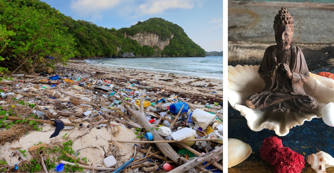 Strand Bali Plastikmüll