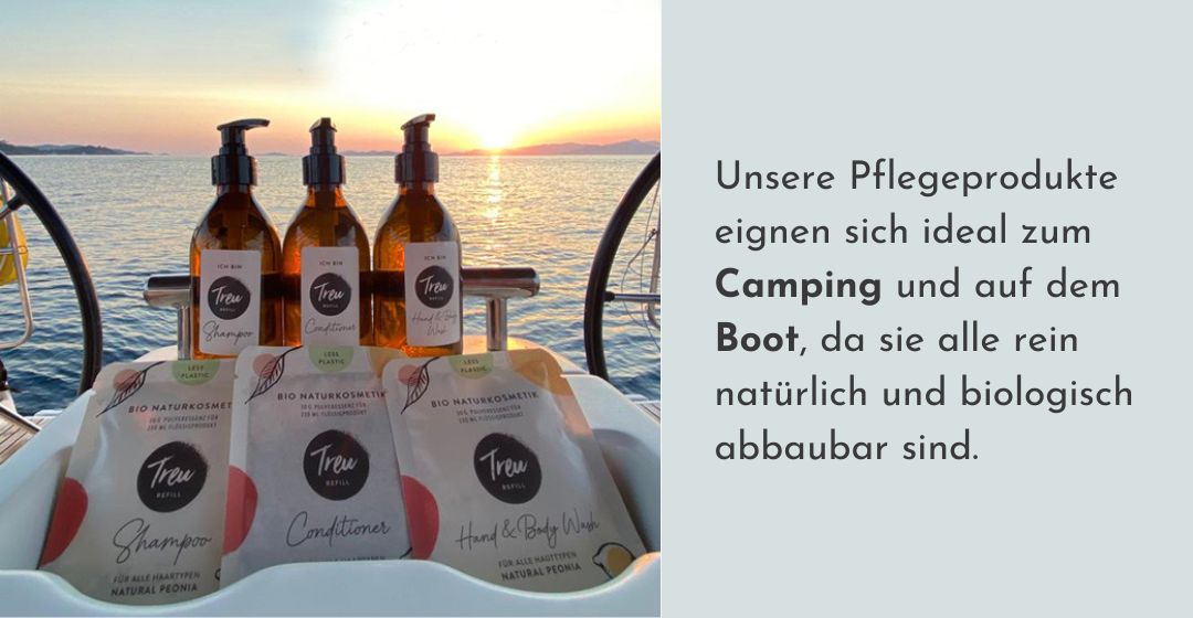 pflegeprodukte abbaubar für camping und segeln