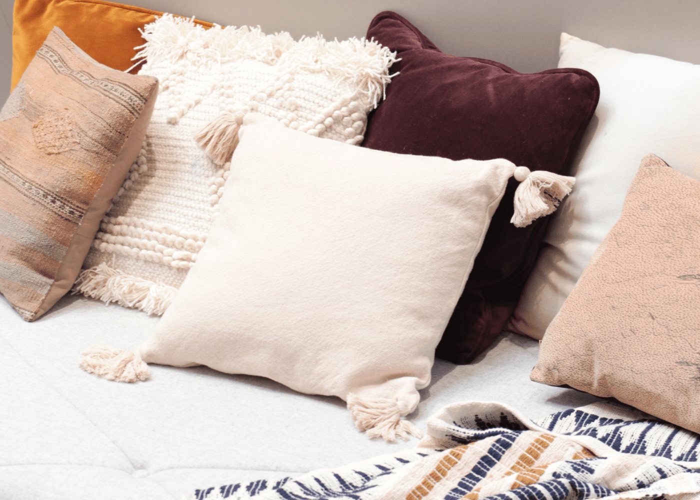 Cashmere Wool Decorative Throw Pillows