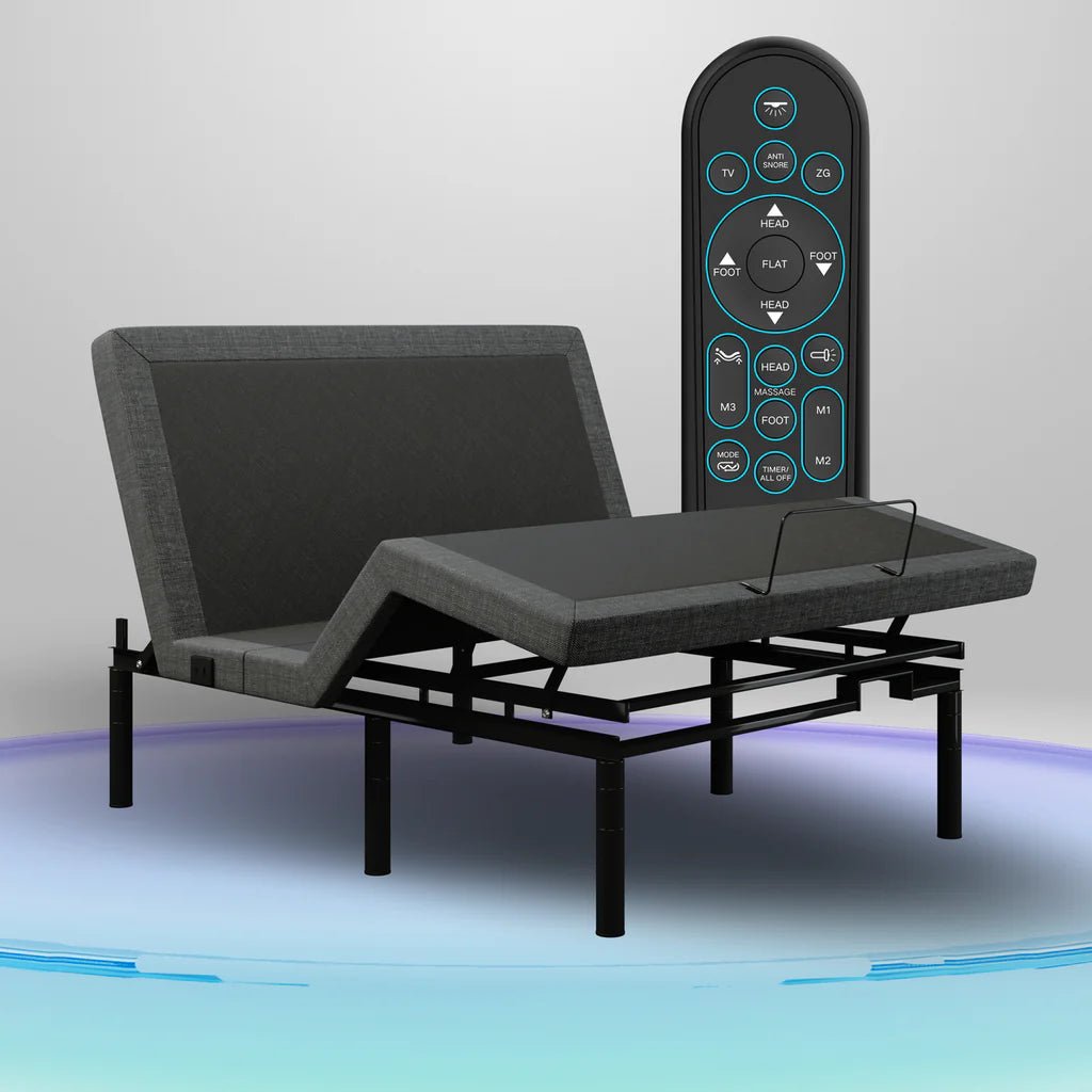 4i Custom Adjustable Bed iDealBed & Polaris™ 12" Aeroflex™ Hybrid Mattress Sleep System (Bundle Price)
