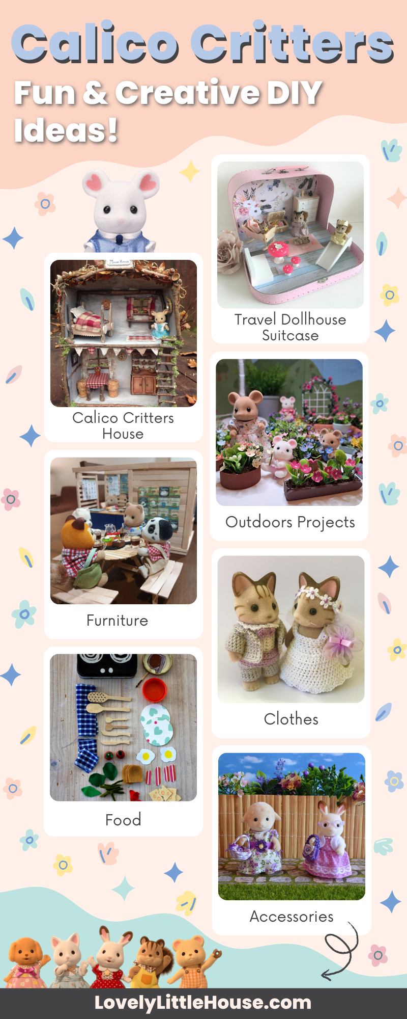 Infographic on Fun and Creative DIY Calico Critters Ideas