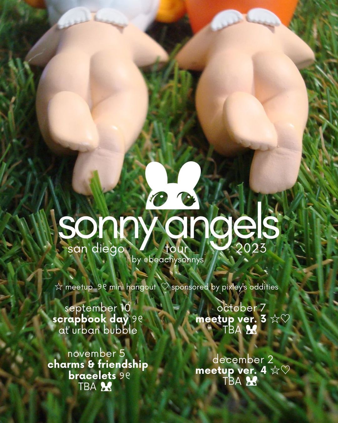An invitation for Sonny Angels Meetups in San Diego