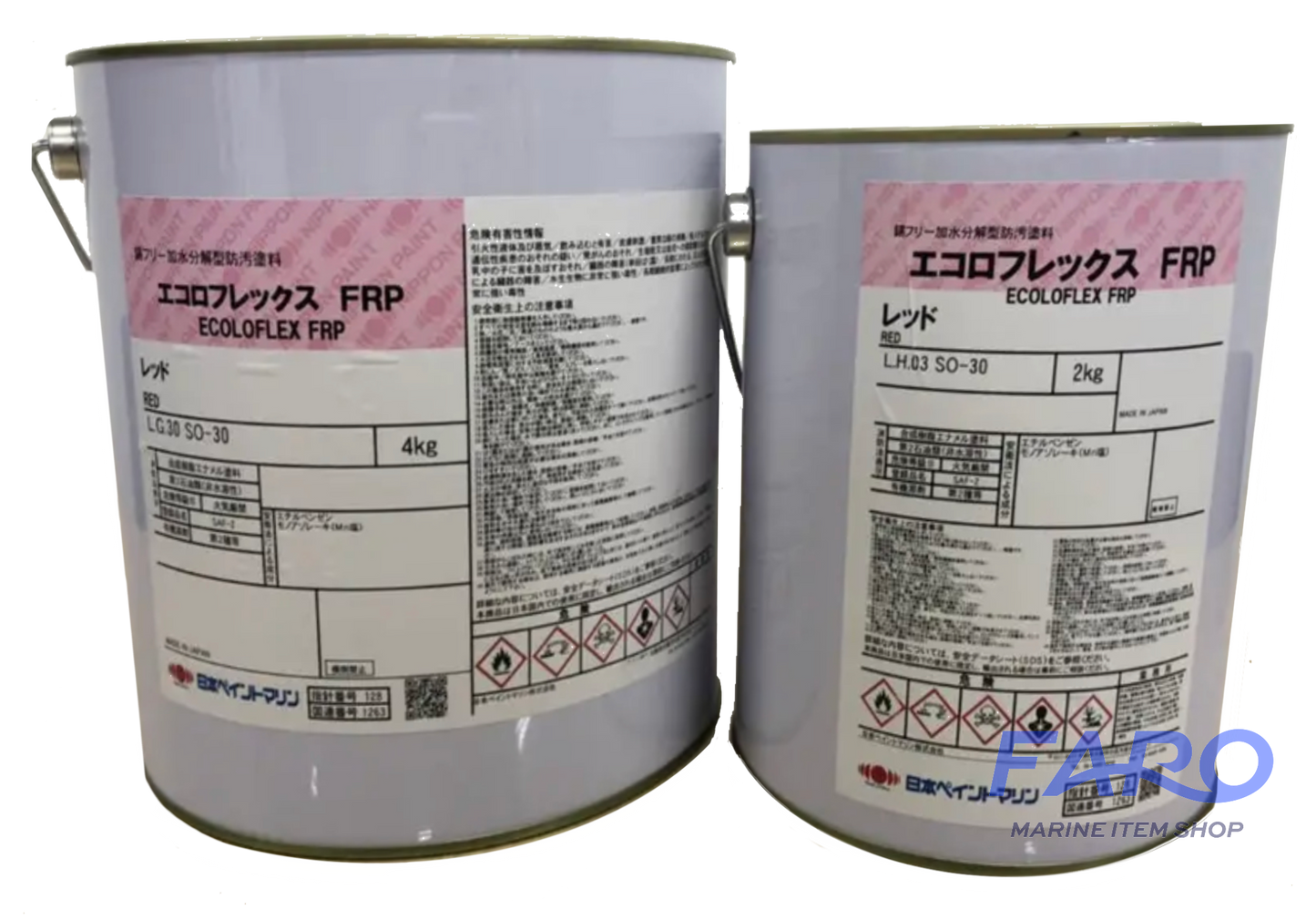 送料無料 日本ペイント うなぎ一番 レトロレッド 4kg 4缶セット うなぎ塗料一番 船底塗料 即日発送も