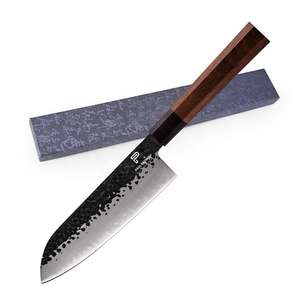 8 Inch Chef Knife，Precision Forged High-Carbon Stainless Steel German Made  Chef's Knife ,Black 
