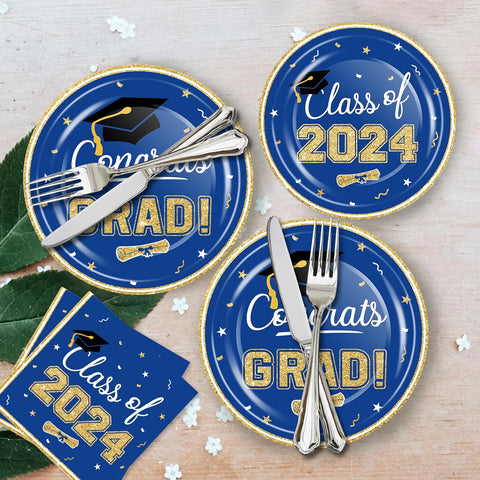 graduation plates and napkins