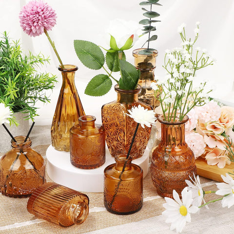 Amber Glass Bud Vase 30 Pack Bud Vases