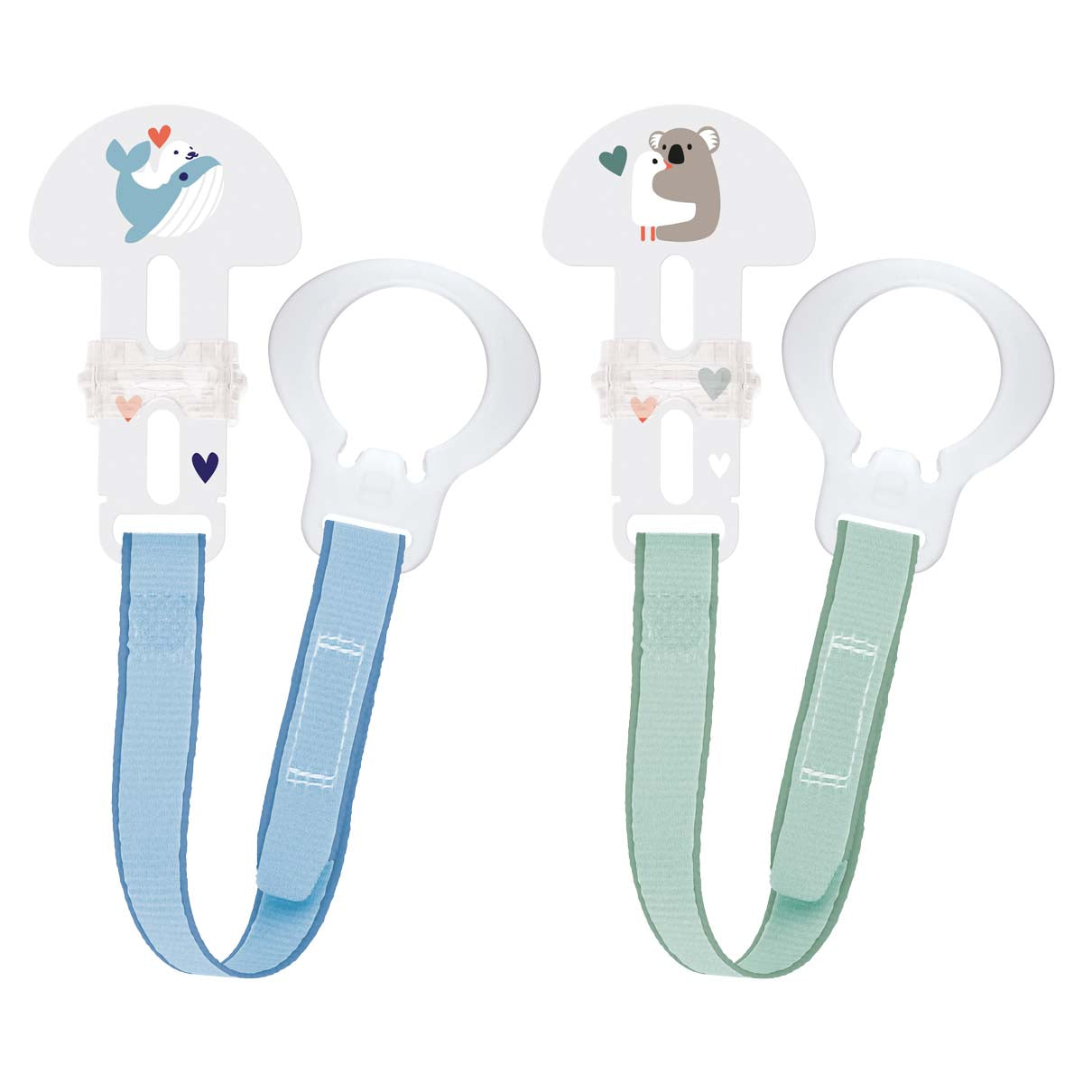 MAM Soother Clips 2 Pack - Blue