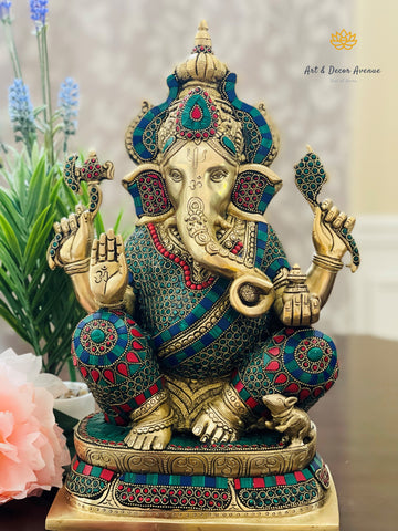 Brass Ganesha Idol – Art & Decor Avenue