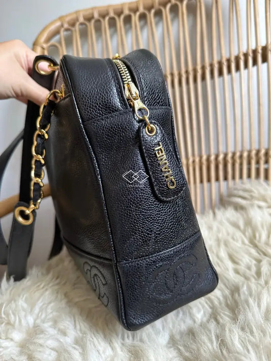 Black Interior! Chanel Black Diana Quilted Lambskin Small with 24k