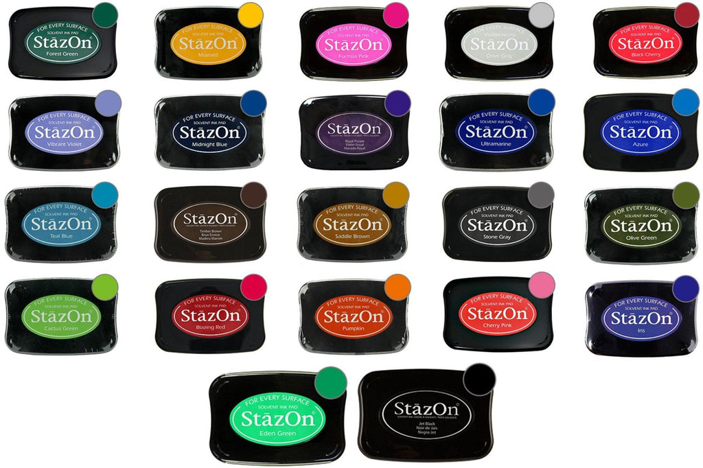 Tsukineko StazOn Ink Pad For Stamps - Royal Purple Color, 1 Ink