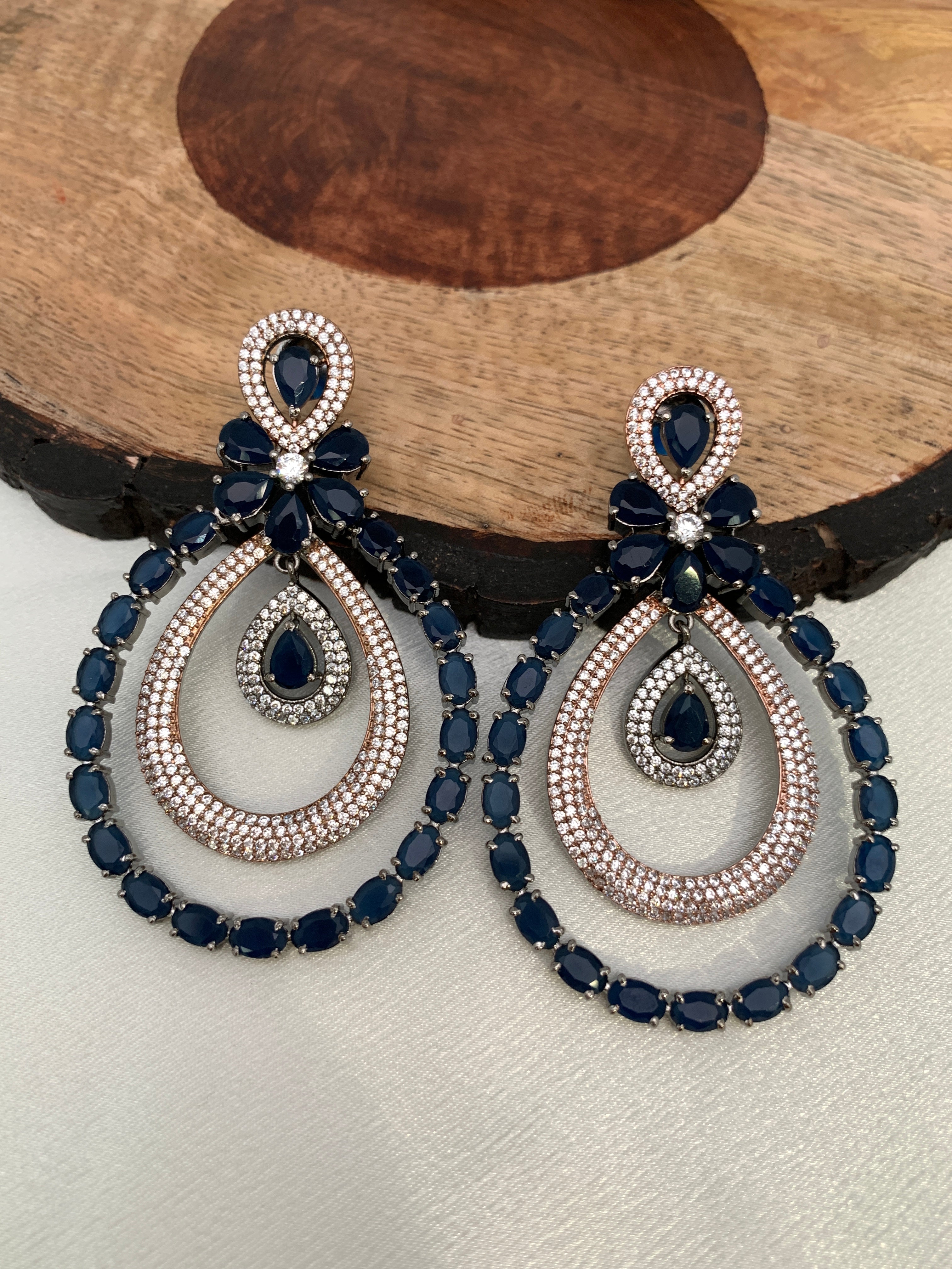 Dual Tone Cute Peacock Earring for Function | FashionCrab.com