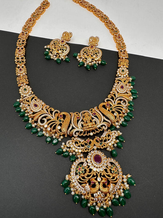 Elegant Green Monalisa Beads Choker Set – Zevar