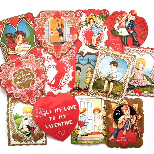 Vintage Victorian Valentine's Day Cards Graphic by CraftArtStory