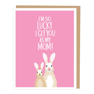 Rabbit Mom Mother's Day Card