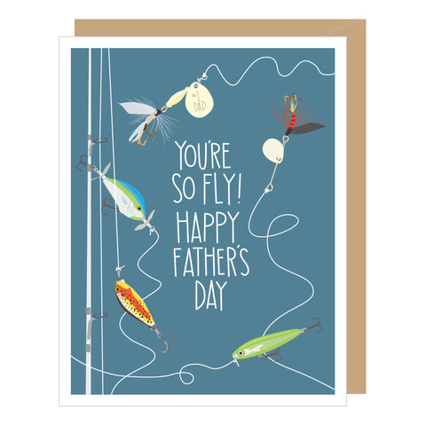 You're So Fly Fishing Lure, Birthday Card – Apartment 2 Cards