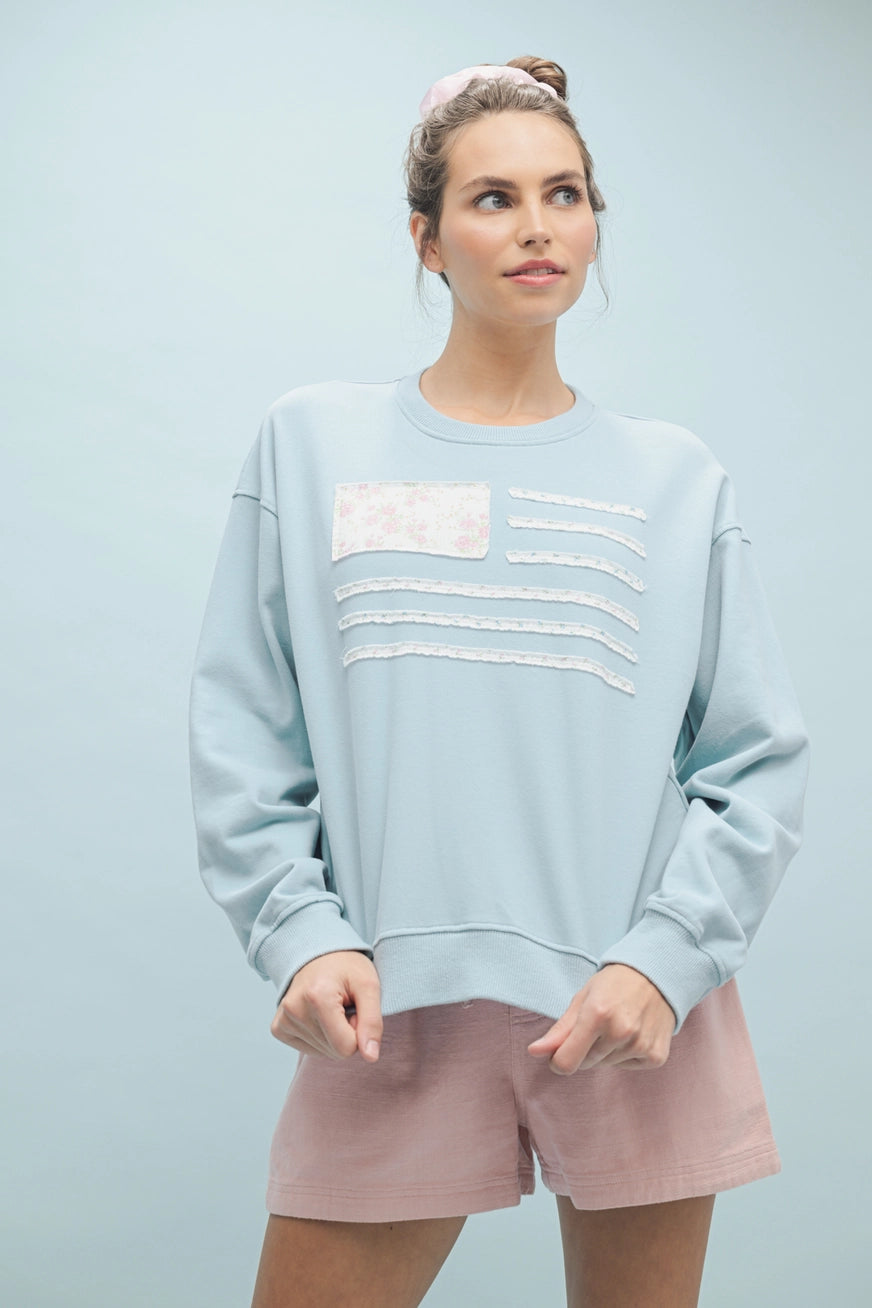 Flower Patch Work Pullover