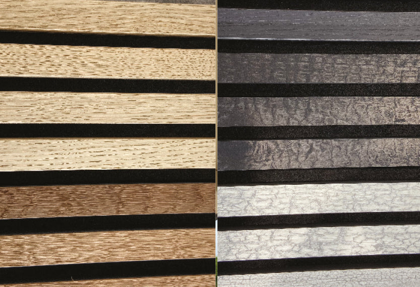 Choice of finishes, composite decking, composite panels, colours, heating, lighting and electric fittings.