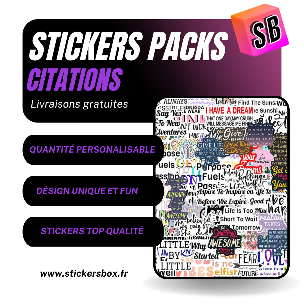 Autocollants citations - stickersbox