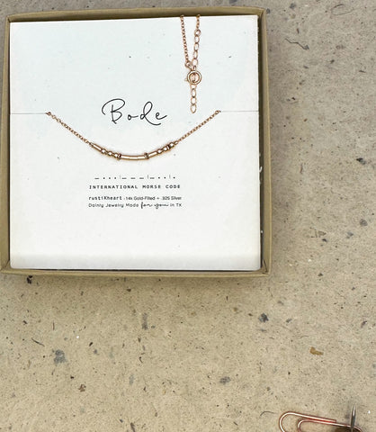 Rose Gold Morse Necklace