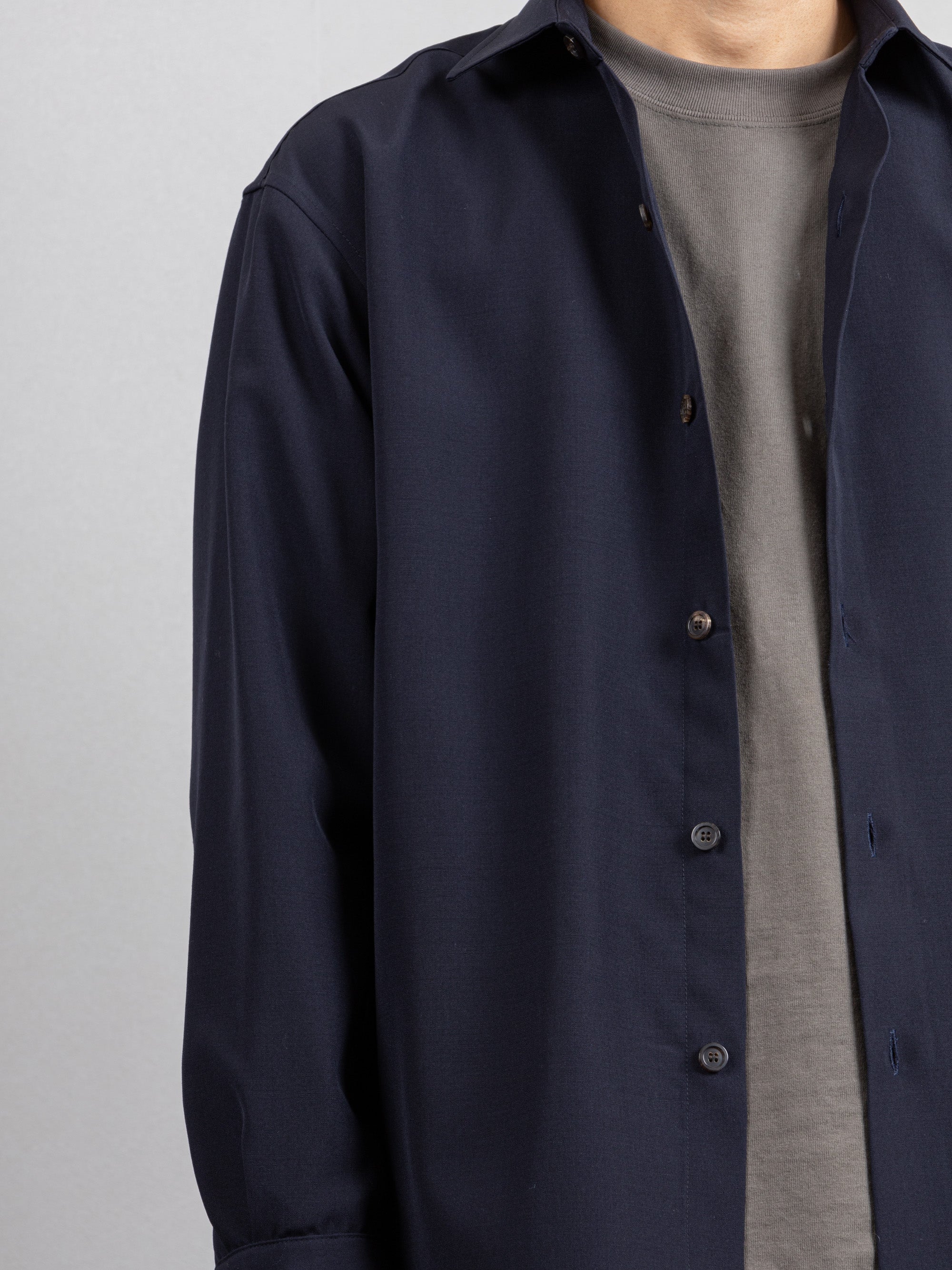 国内外の人気が集結 cornier 22aw コルニエ shirts wool paper シャツ