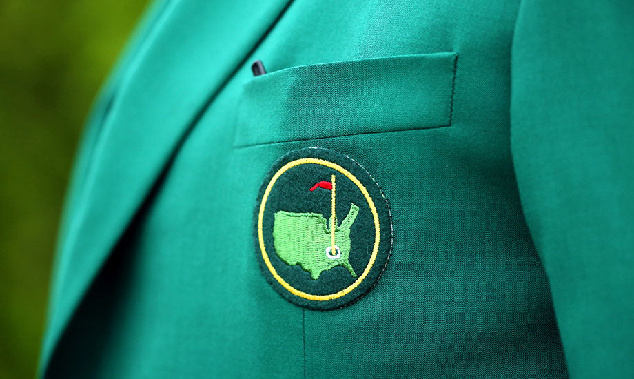 masters green jacket, closeup