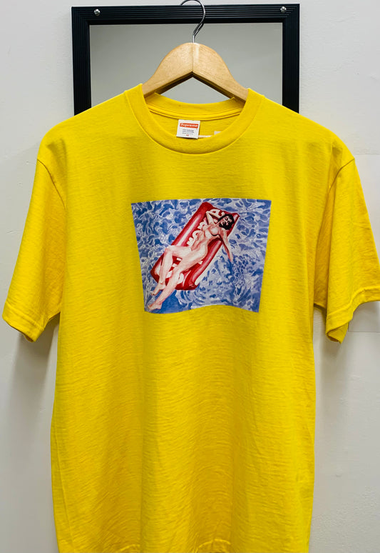 Supreme Tonal box Logo Tee 'Yellow' — Kick Game