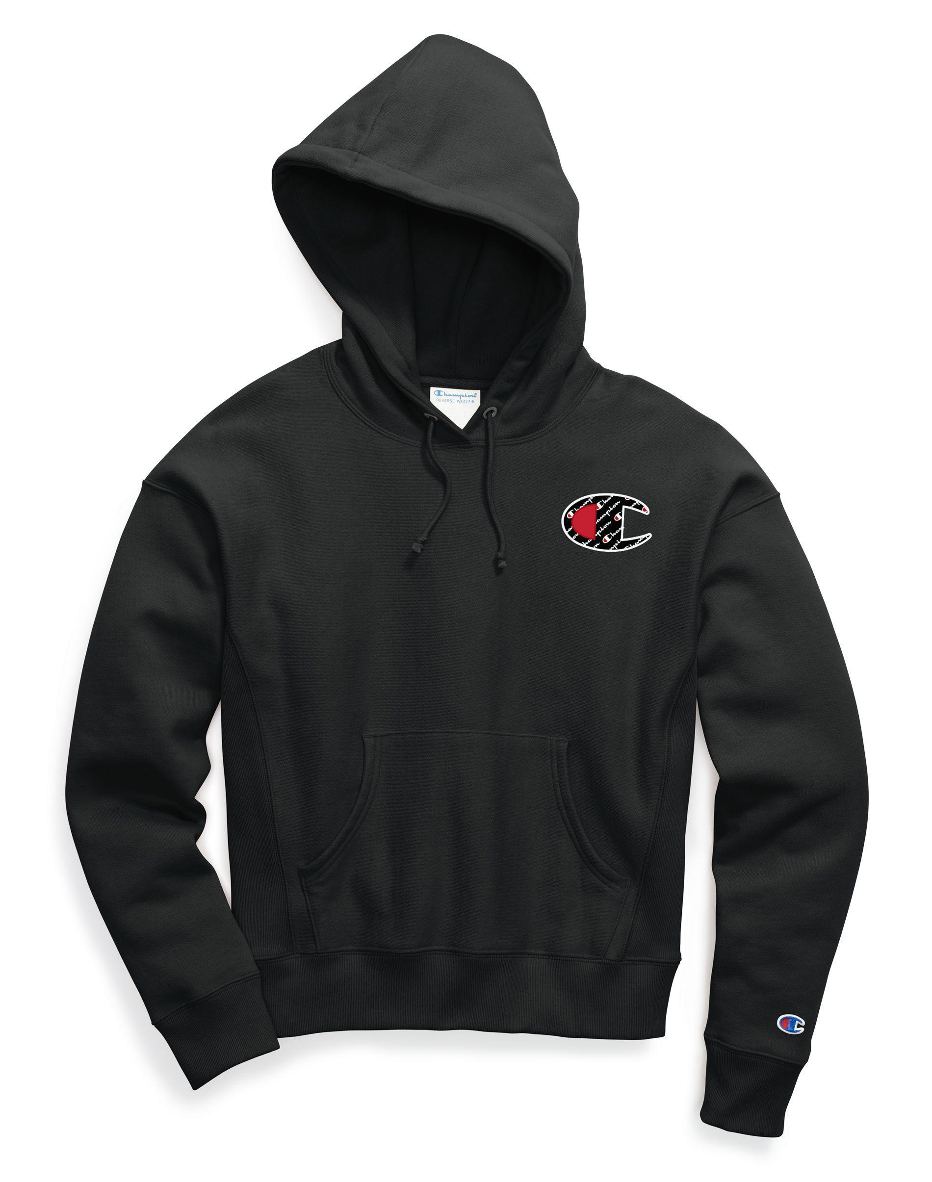 [CHAMPION] Men's Reverse Weave Sublimated 'C' Logo Pullover Hoodie GF68 Y07472 Black