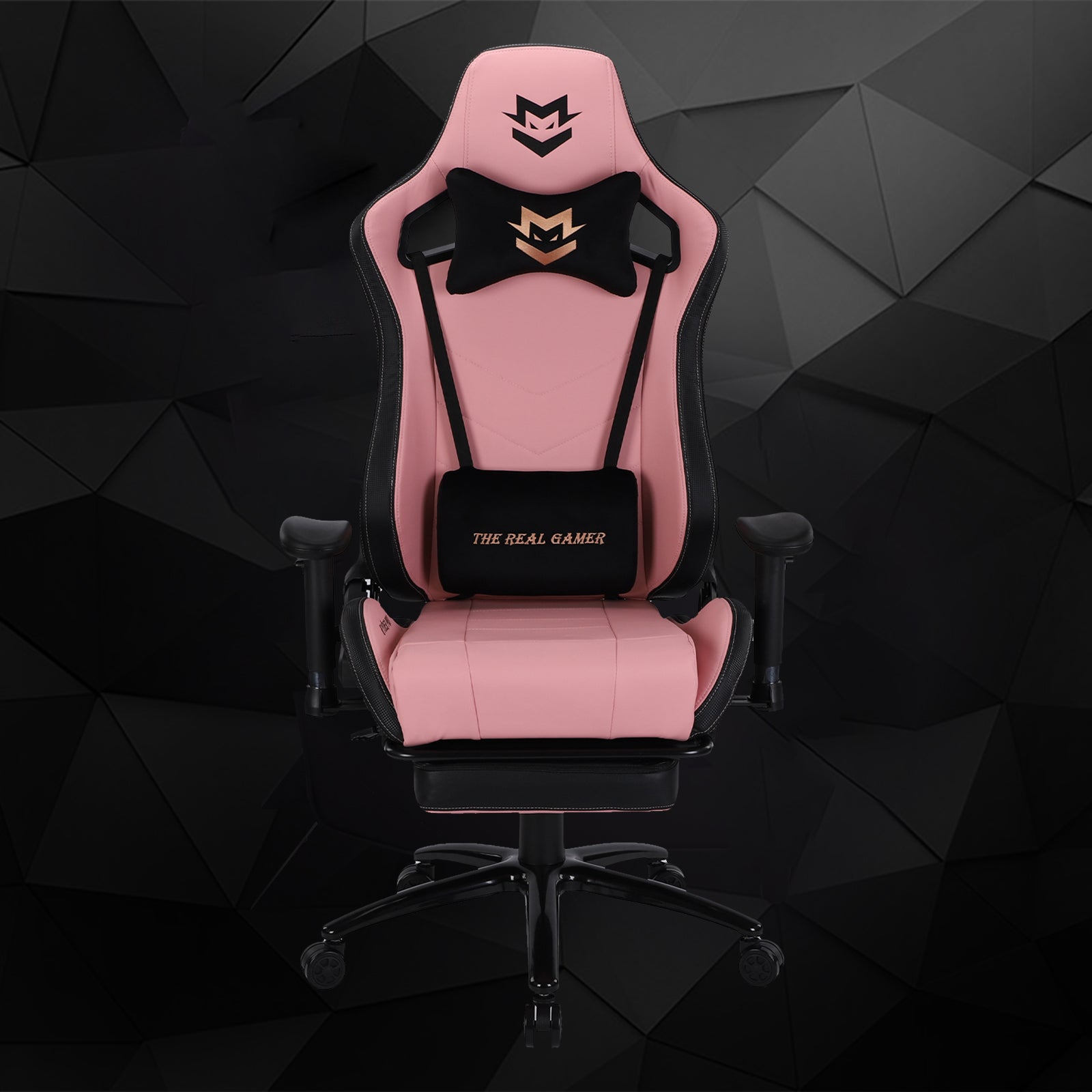 panther gaming chair black pink