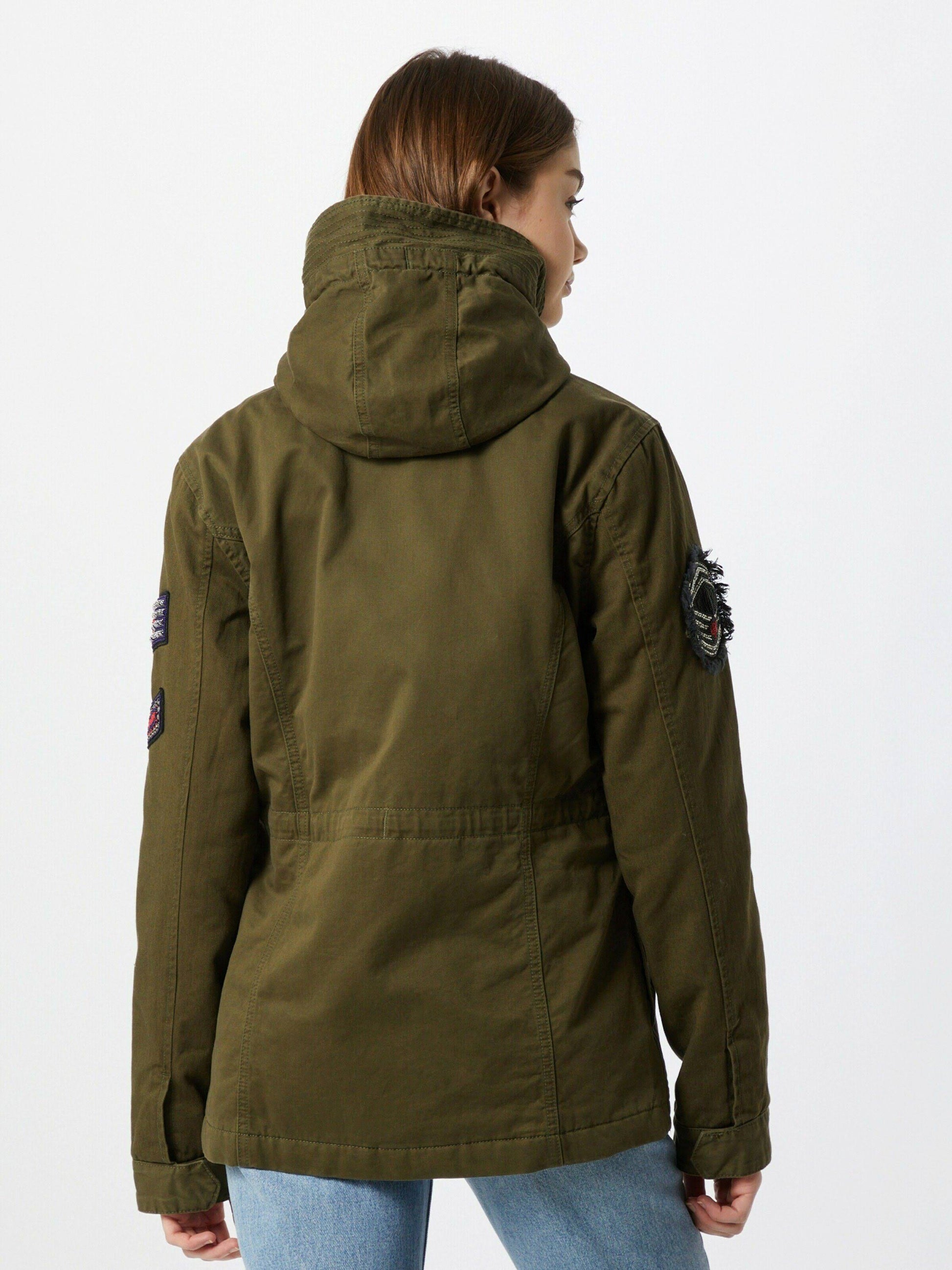 wonder Excursie markt Superdry - Damen Jacke "Bling Relaxed Rookie" in grün #Militarylook #P –  looks & fuchs