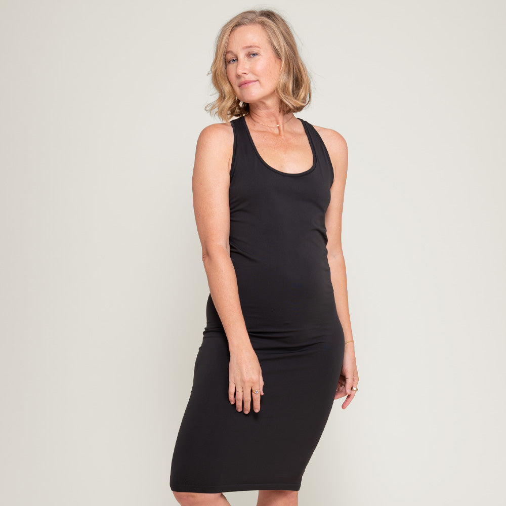 Anti-Flush™  Midi Lounge Dress - Black - Become product image