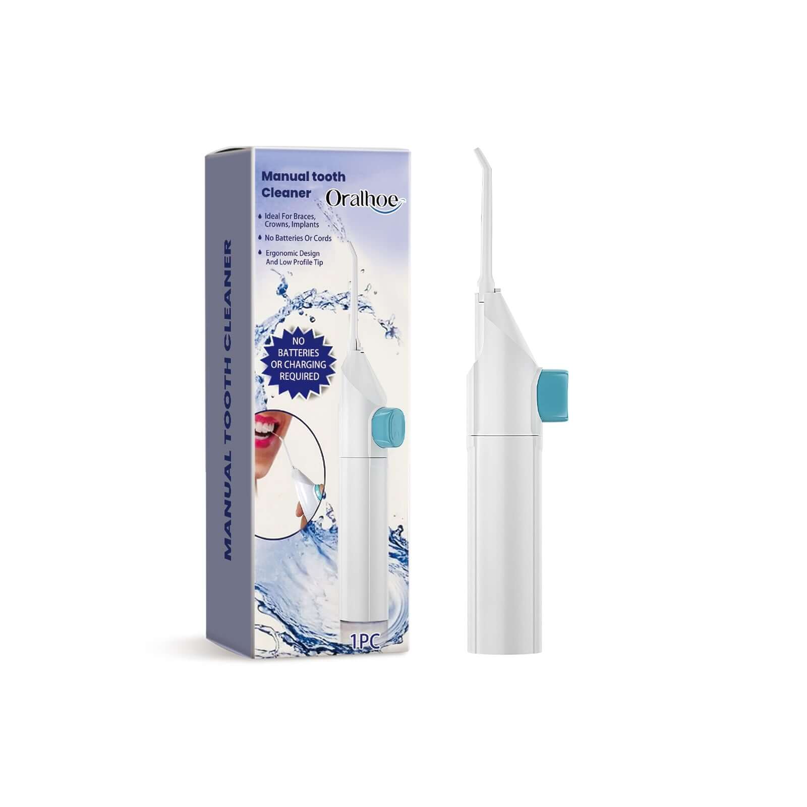Manual Water Toothpick - Portable Dental Flosser, High Pressure Teeth Cleaner, - Picture 2 of 2
