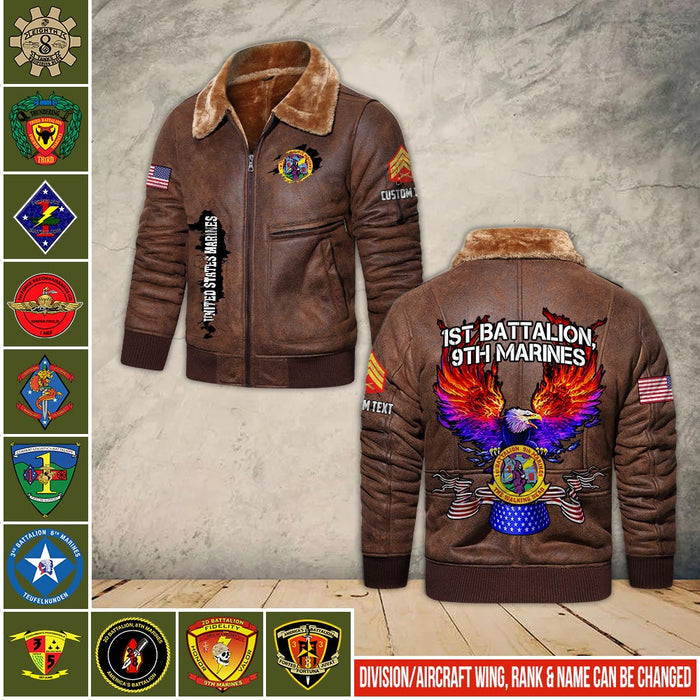 US Military - Marine Battalion - Leather Jacket For Veterans — Amazing ...