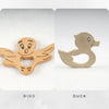 Neem wood teether bird and duck