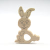 Neem wood teether bunny and elephant