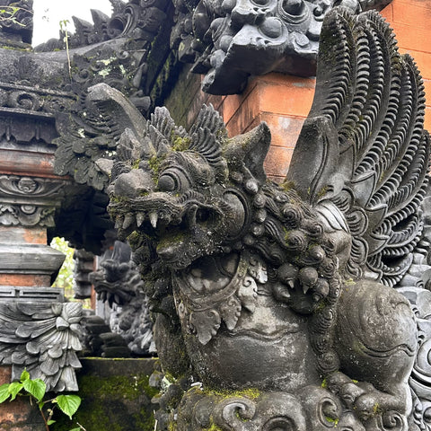 Statue at Indonesian pura temple