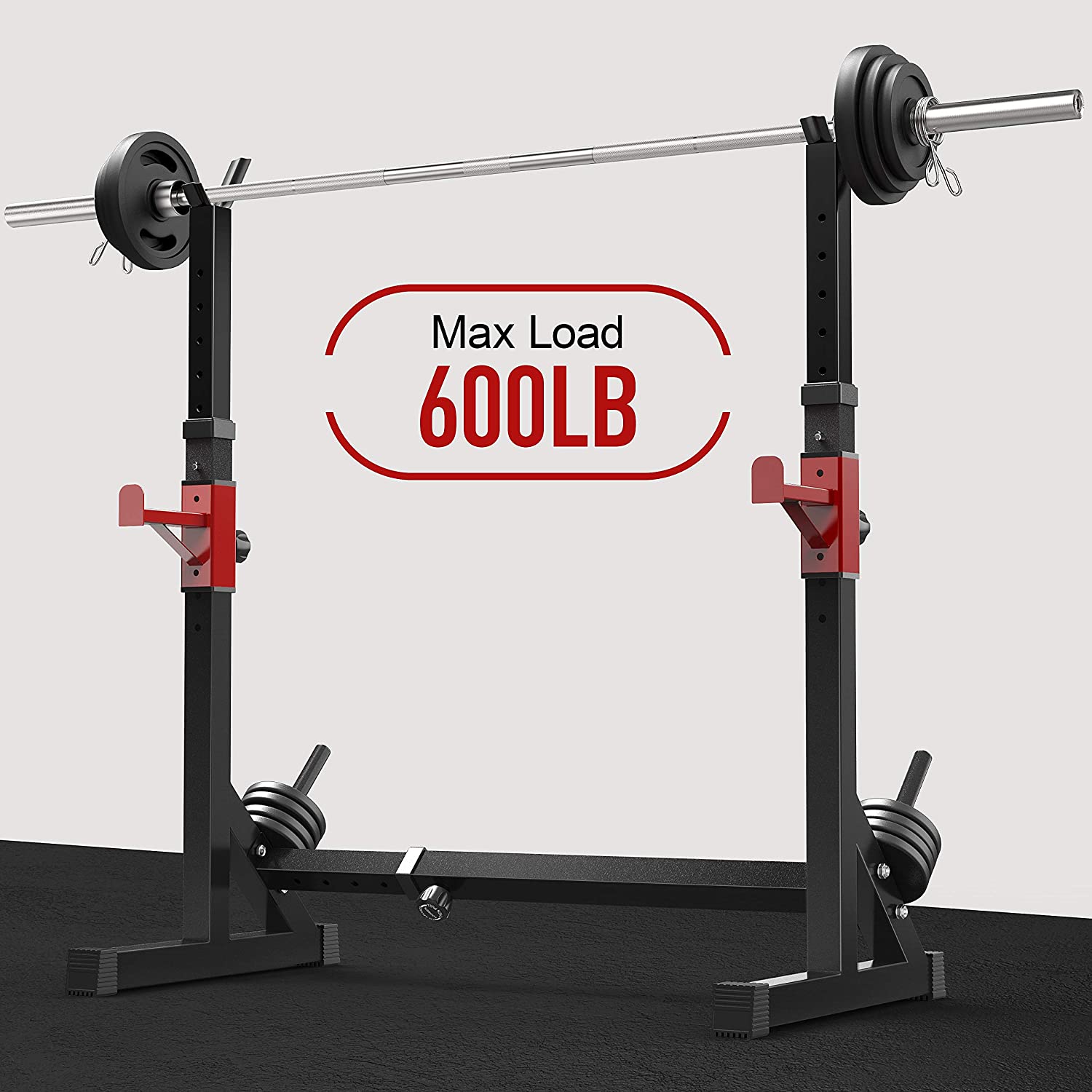 Heavy Duty Built & MultiFunction Squat Rack Stand Highly Versatile with Adjustable Height