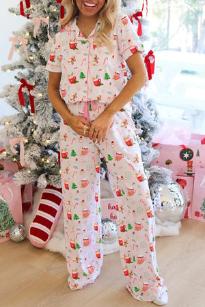 Pre-order Pink Christmas Spirit Pajama Set - The Honey Bun Junction
