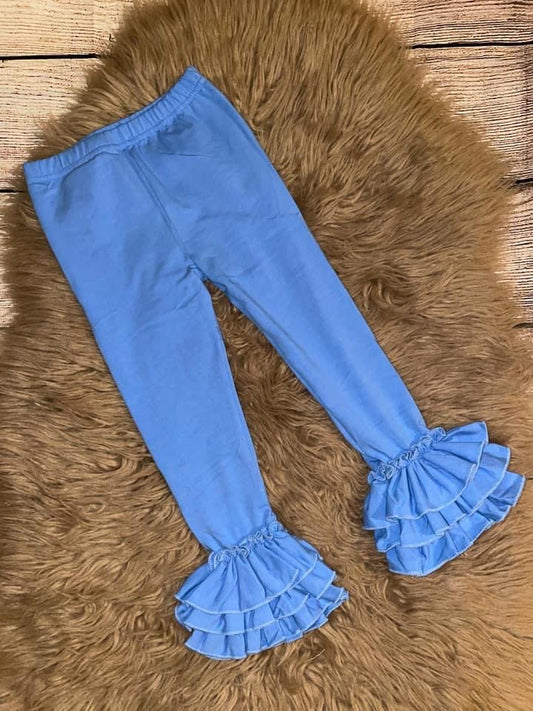 Denim - Triple Ruffle Leggings